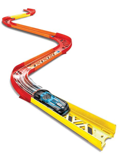 Getuscart Hot Wheels Toy Car Track Set Track Builder Unlimited Playset Premium Curve Pack