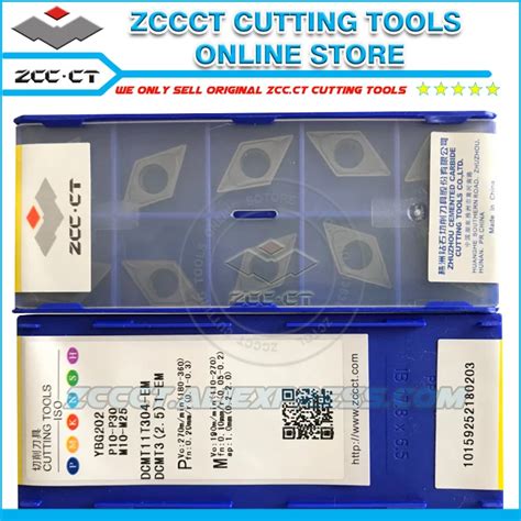 Pcs Zcc Ct Turning Tool Tablet Dcmt T Em Ybg Dcmt T