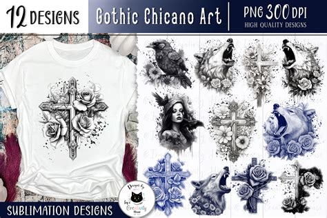 Gothic Chicano Art Sublimation Designs Grafik Von Ivys Creativity