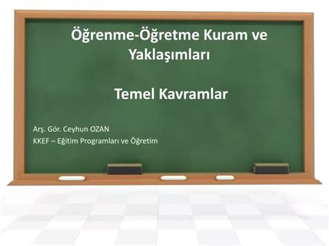 Ppt Renme Retme Kuram Ve Yakla Mlar Temel Kavramlar Powerpoint