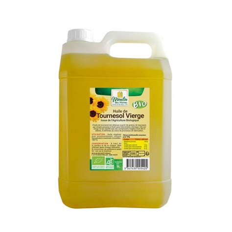 Huile De Tournesol Vierge Bio 5l Boutique Naturline