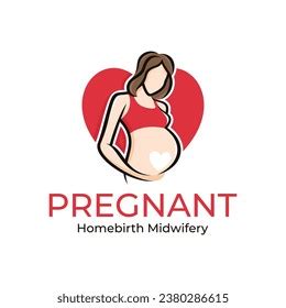 Pregnancy Logo Design Vector Template Pregnant Stock Vector Royalty