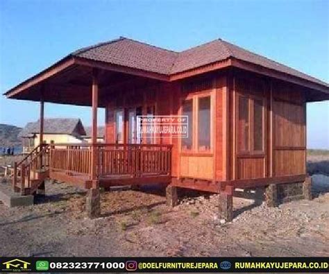 Rumah Kayu Modern Minimalis Jati Terbaru