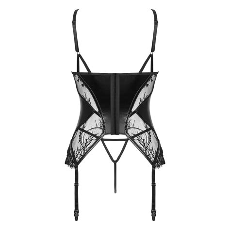 Leonela Corset Schwarz Corsagen Club Hot Fashion Odretto Highheels