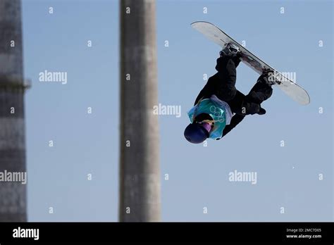 Anna Gasser Of Austria Competes During The Womens Snowboard Big Air