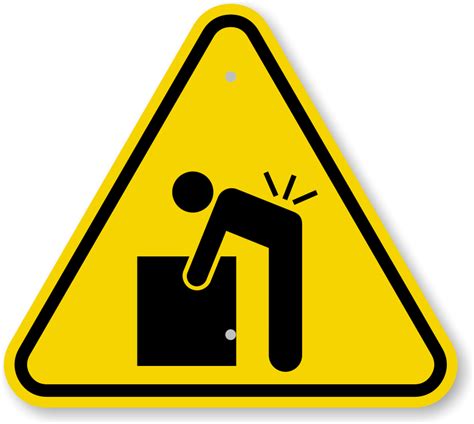 Iso Lifting Hazard Warning Sign Symbol Fast And Free Shipping Sku Is