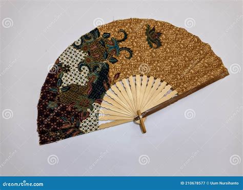 Traditional Batik Fan On White Background Stock Image Image Of