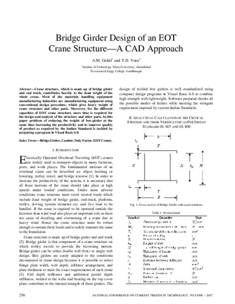 (PDF) Bridge Girder Design of an EOT Crane Structure—A CAD Approach