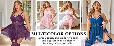 Avidlove Plus Size Lingerie Mesh Lace Lingerie Top Babydoll Lingerie Exotic Nightgowns At Amazon