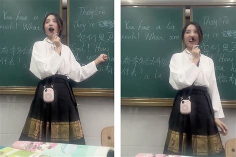 Cô giáo xinh đẹp đi dạy mặc đẹp như nữ thần cổ trang thoát vai giáo viên diện váy ngắn như hot girl