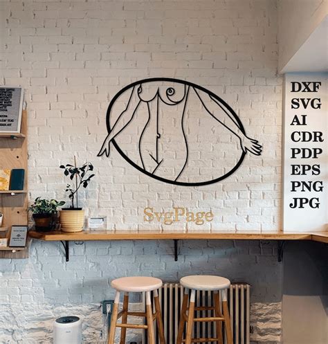 Sexy Women Nude Laser Cut Svg Dxf Files Wall Art Sticker Glowforge Silhouette Template Cnc