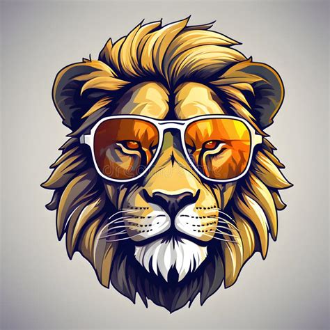 cool lion logo stock illustration illustration  king