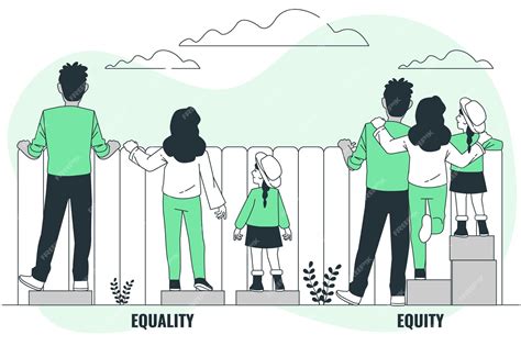 Free Vector | Equality vs equity concept illustration