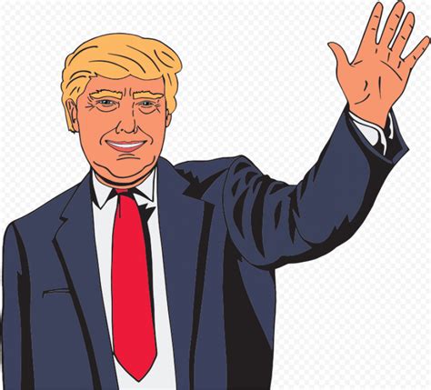 President Donald Trump Vector Clipart Cartoon | Citypng