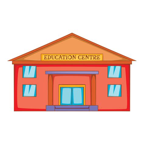 Education centre building icon, cartoon style 14652169 Vector Art at