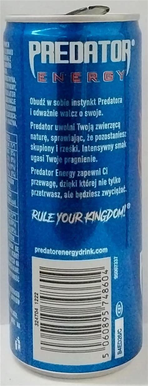 Predator Energy Drink Fruit 250ml Fruit Punch Black Poland