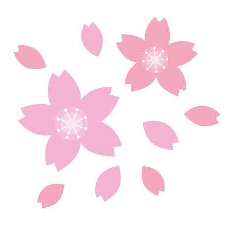 シンプルな桜の花びらのイラスト 無料のフリー素材 イラストエイト