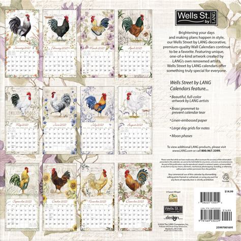 Roosters Kalender Kopen Art Work Van Susan Winget Kalenderwinkel Nl