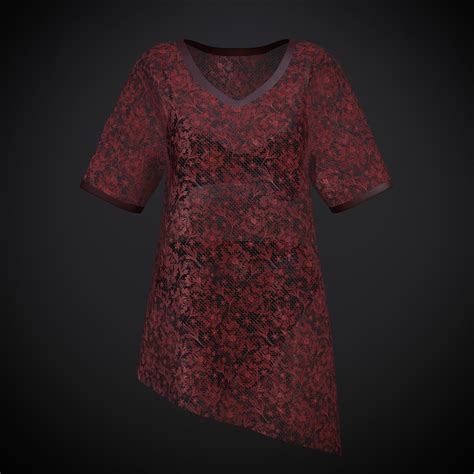 D Model Women Lingerie Bikini Set And Crotchet Shirt Swimsuit Outfit VR AR Low Poly