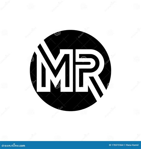 Initial Mr Letter Logo Design Vector Template Abstract Letter Mr Logo