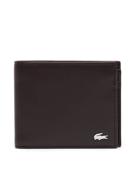 Buy Lacoste Men Brown Solid Two Fold Leather Wallet Wallets For Men