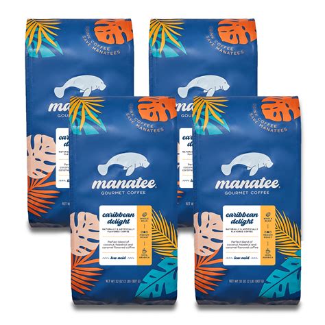 Manatee Gourmet Coffee Manatee Caribbean Delight Whole Bean Coffee