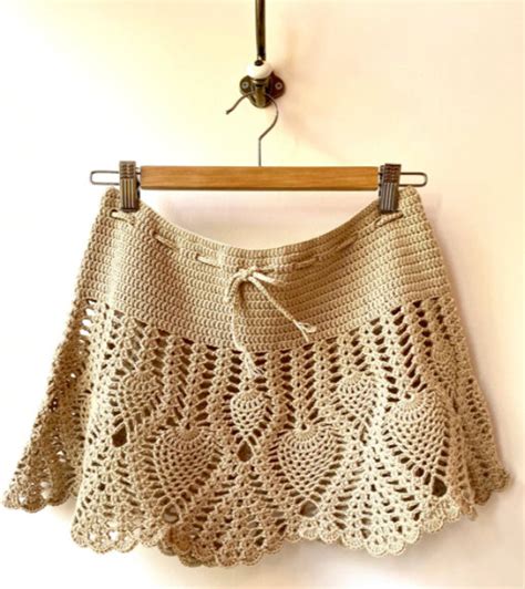 Mini Crochet Skirt Beach Wear Bikini Cover Up White Sand Etsy