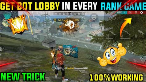 How To Get Bot Lobby In Free Fire Ranked How To Get Noob Lobby In