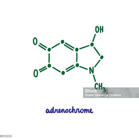 O Que É Adeno Cromo - Vetores de Adrenocromo Mão Desenhado Vetor Fórmula Química Estrutura ...