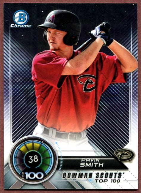 2018 Bowman Chrome Scouts Top 100 BTP38 Pavin Smith Baseball Card