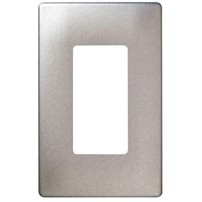 Pass Seymour 1 Gang Screwless Wall Plate Brushed Nickel