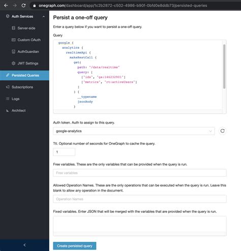 Creating persisted queries - Stripe and Service Integrations - The