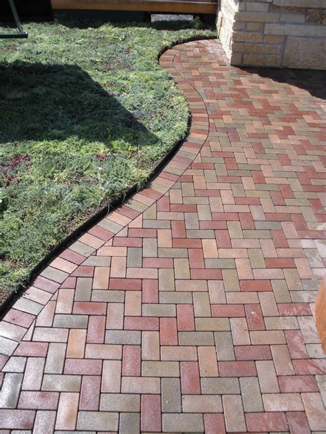 Azek Pavers Resurfacing In Redwood Boardwalk And Olive Herringbone Pattern