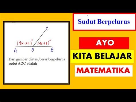 Contoh Soal Sudut Berpelurus Belajar Matematika Itu Mudah Latihan