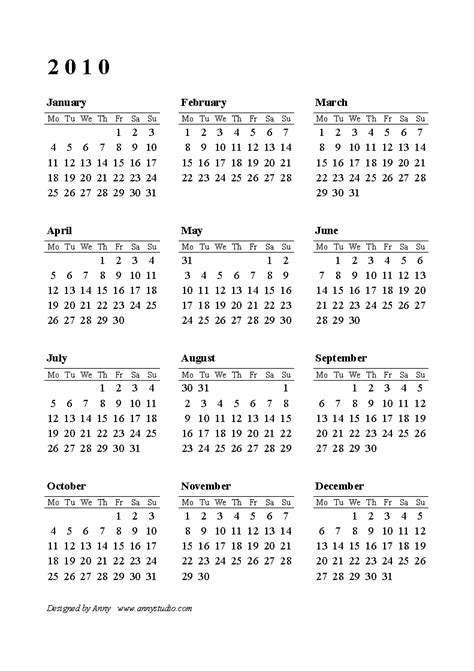Wallpaper On Line Printable Calendar 2010 And 2011