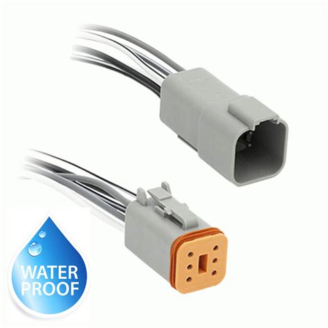 2 3 6 Pole Waterproof Quick Disconnect Wire Harness
