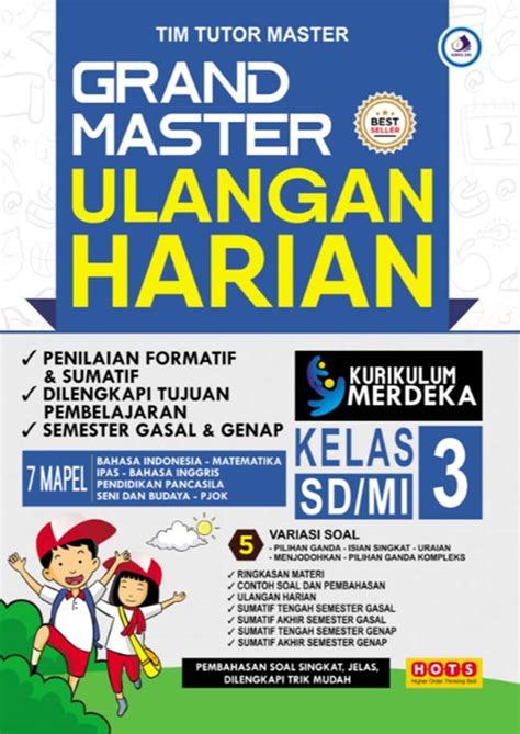 Jual Buku Grand Master Ulangan Harian Kelas 3 SD MI Karya Tim Tutor