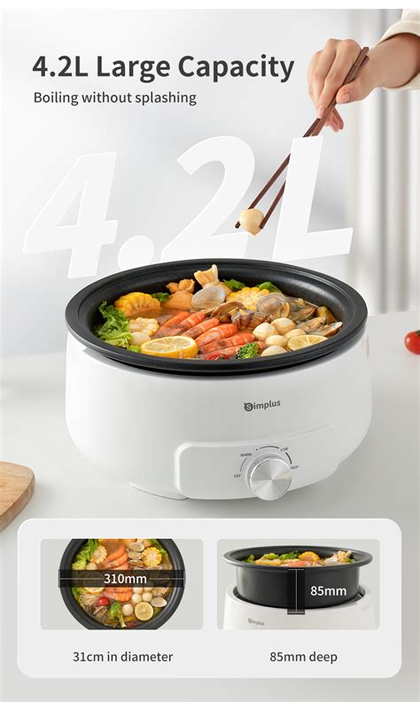 Simplus Multi Function Electric Hot Pot L Removable W Household Nonstick Cooker Hotpot