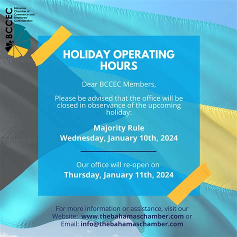 Office Holiday Hours For Majority Rule Day January 10th 2024