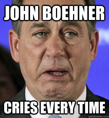 John Boehner Cries Every Time - Crying Boehner - quickmeme