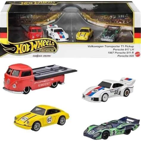 Embalagem Danificada Hot Wheels Box Set Premium Volkswagen Porsche Universo Hot Wheels