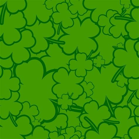 Premium Vector Green Clover Seamless Pattern