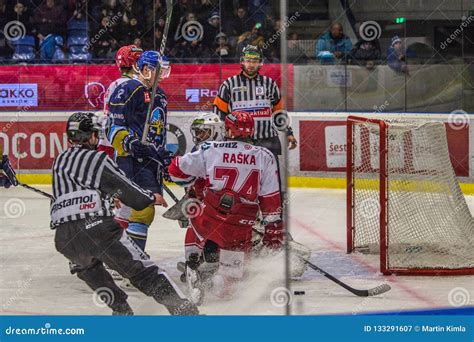 Hockey Match - Rytiri Kladno Vs HC Frydek-Mistek Editorial Photography