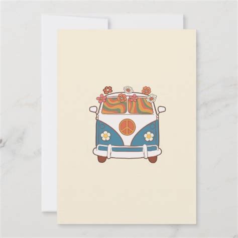 One Groovy Babe Retro Rainbow St Birthday Party Invitation Zazzle