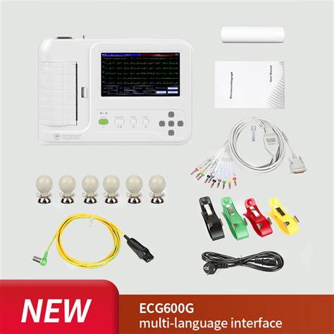 Contec Ecg600g 12 Lead 6 Channel Digital Cardiology Ekg Ecg Machine