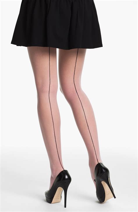 Hue Back Seam Tights In Beige End Of Color List Pink Cloud Lyst