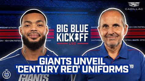 Giants Unveil Century Red Uniforms Big Blue Kickoff New York