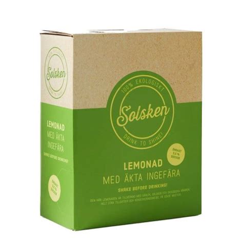 Lemonad Citron Ingefära från Solsken Lemonad Grossist