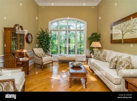 Living Room Interior Of Middle Class American Home In Kentucky Usa