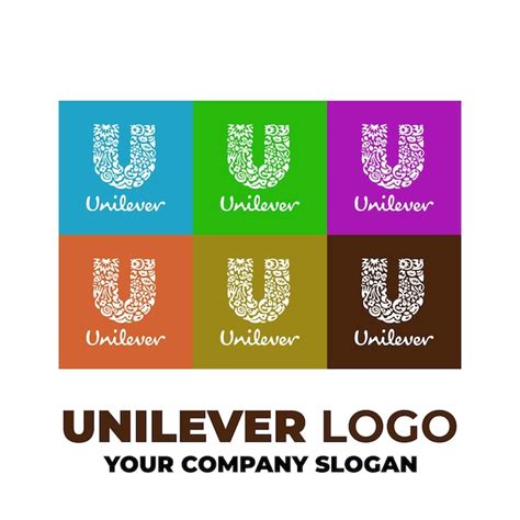 Um Logotipo Da Unilever é Mostrado Em Um Quadrado Vetor Premium